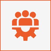 Group icon with gear symbol.